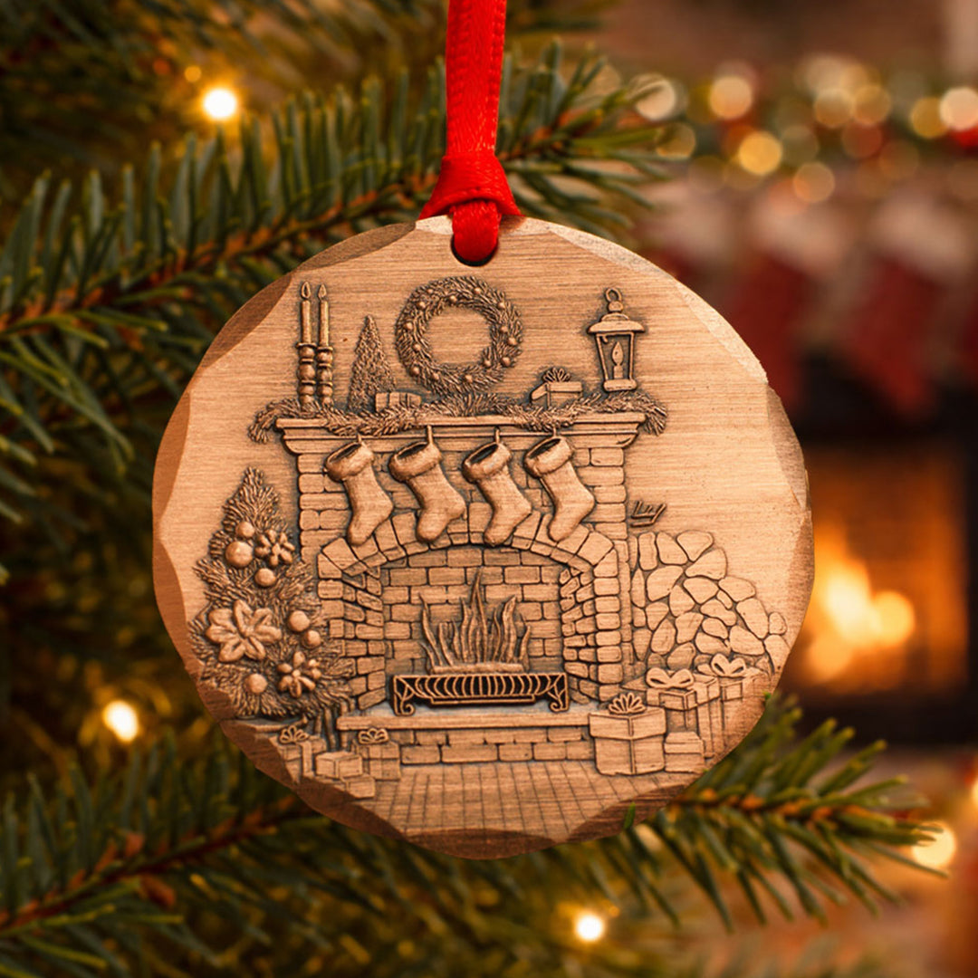 2026 Annual Ornament- Cozy Christmas Hearth (Copper)