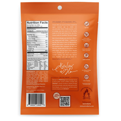PREVAIL Jerky Jerky Umami Beef Jerky Single Serve 8 Pack