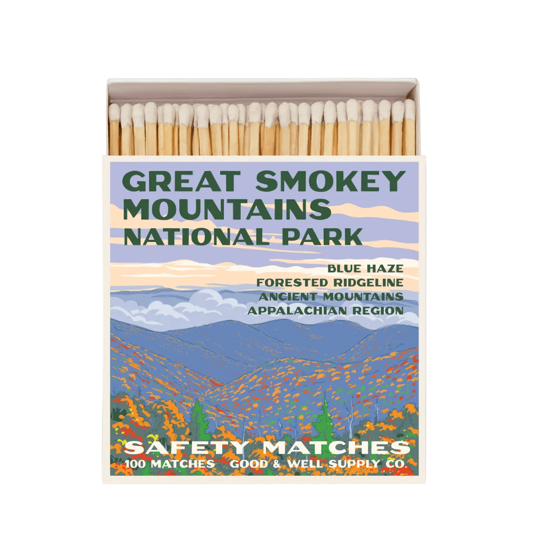 Good &amp; Well Supply Co. Great Smoky Mountains Vintage National Park Cabin Matches