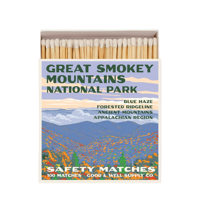 Good &amp; Well Supply Co. Great Smoky Mountains Vintage National Park Cabin Matches