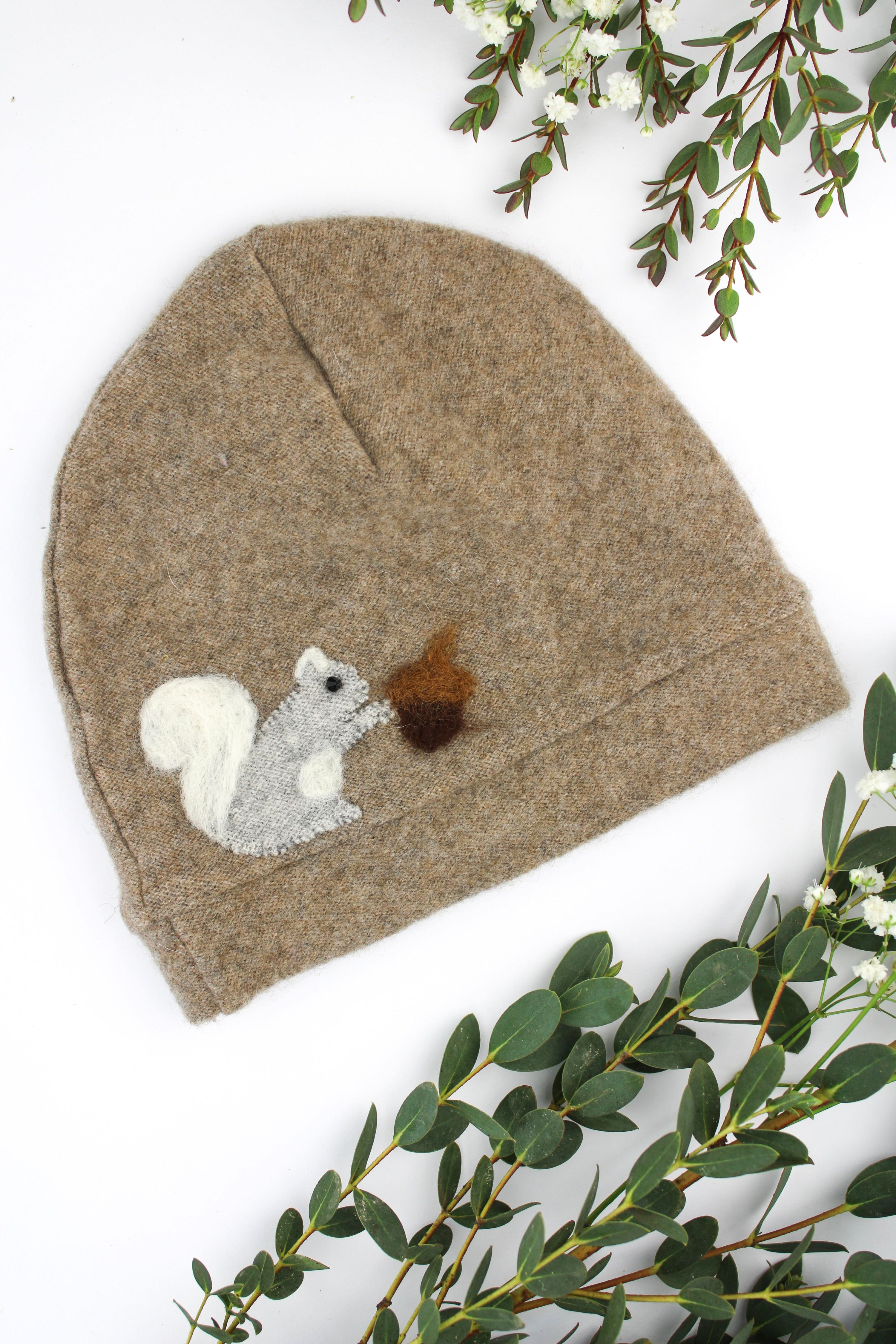 Ash &amp; Rose hat Tan Squirrel Cashmere Hat - Baby