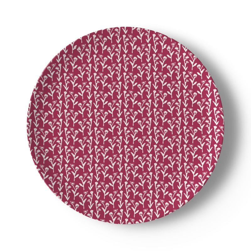 Erin Donahue Tice China Plates Set of Cranberry Ivy Manor China Plates (Set of 4 or 8)