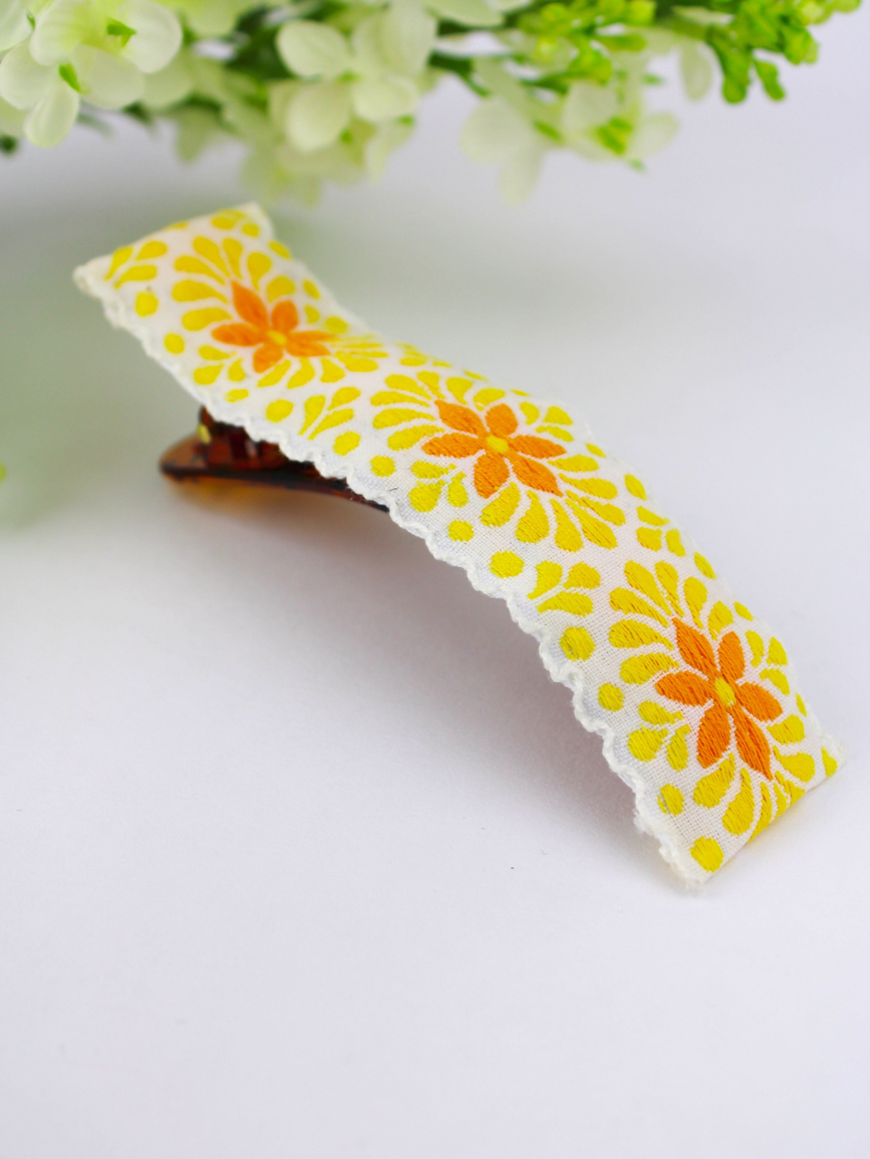Ash &amp; Rose Hair Clip Summer Delight Vintage Ribbon Hair Clip