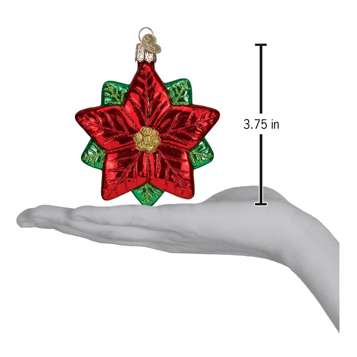 Old World Christmas 3.75 X 3.25 X 1.25 / 22028 Poinsettia Star Ornament