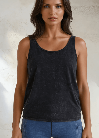 Classy Cozy Cool Sleeveless Tops and Tanks Mineral Washed Black / Small Tampa Bay Top Layer Tank Top Vintage Black