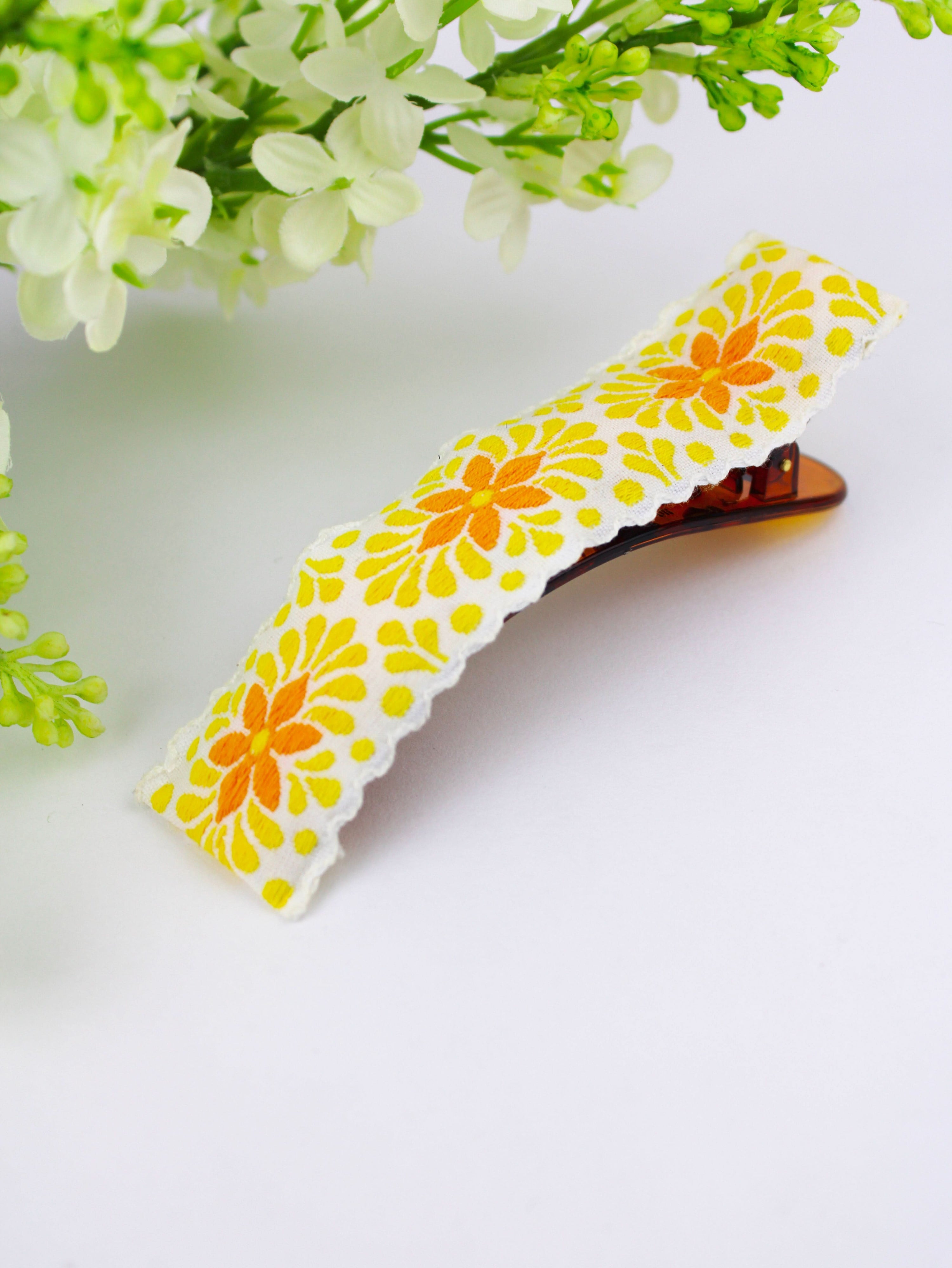 Ash &amp; Rose Hair Clip Summer Delight Vintage Ribbon Hair Clip