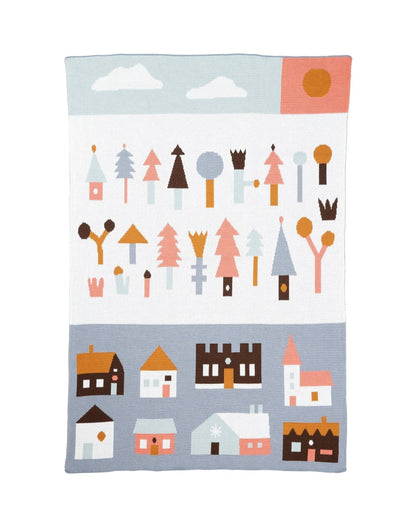 Biquette Baby Blanket SnuggleVille in Egyptian Cotton Village Baby Blanket