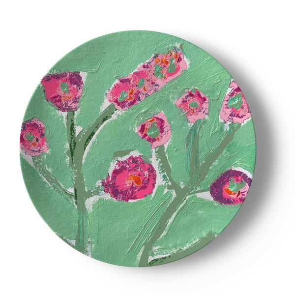 Hot Pink Hibiscus China Plate (Set of 4 or 8) - My American Goods