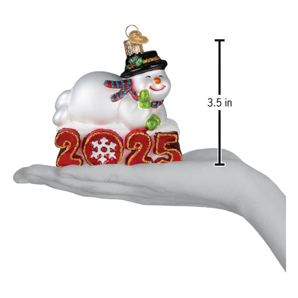 Old World Christmas 3.5 X 3.25 X 1.75 / 24239 2025 Snowman Ornament