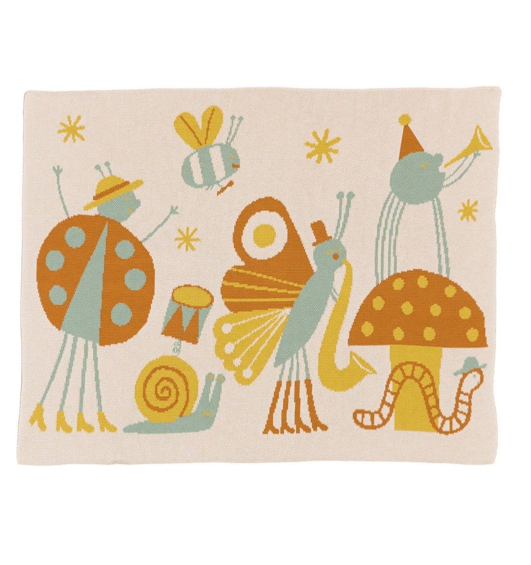 Biquette Baby Blanket Winter in Egyptian Cotton Bug Band - Baby &amp; Kid&