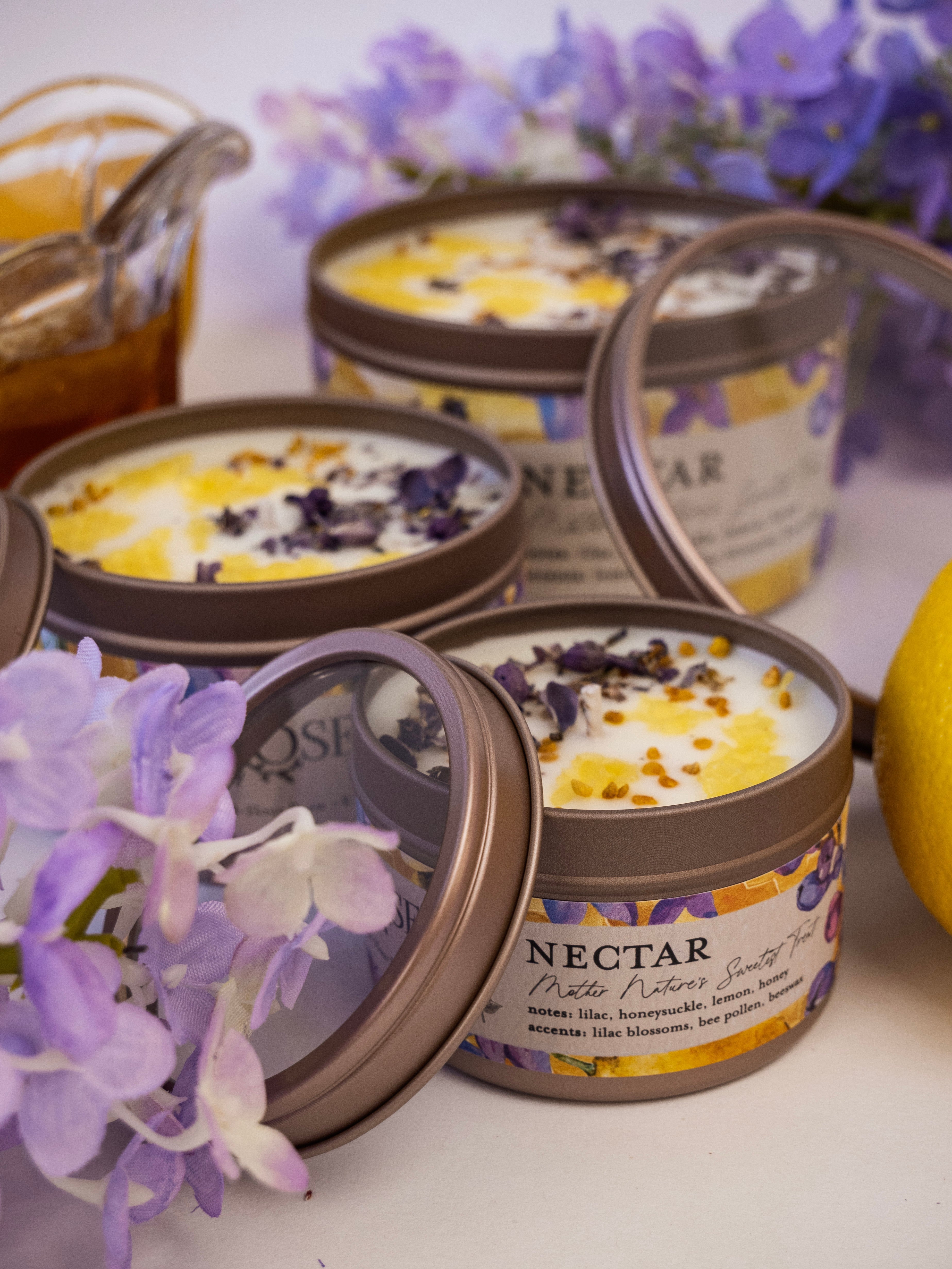 NECTAR Lilac Lemon Honey Candle - My American Goods