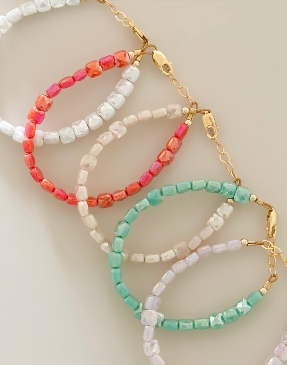 Cream shimmer bracelet
