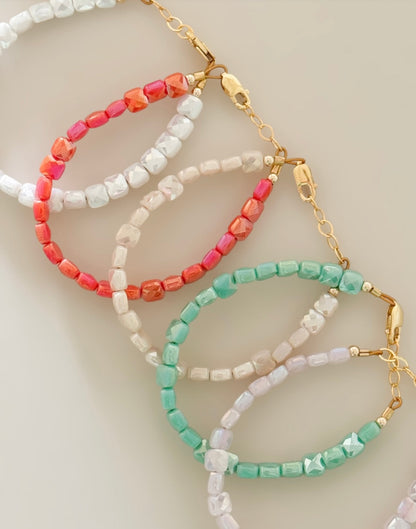 Cream shimmer bracelet
