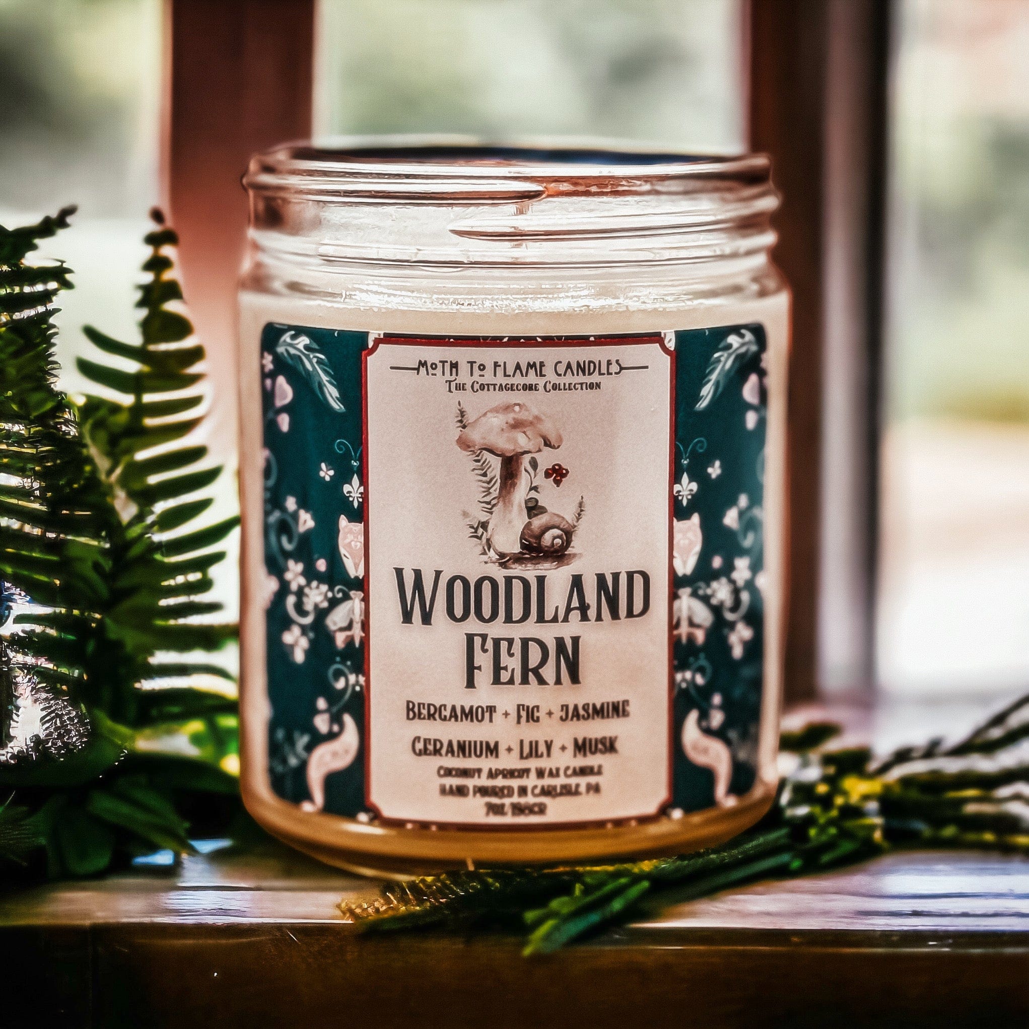 Moth to Flame Candles Candles Woodland Fern – 7 oz Candle