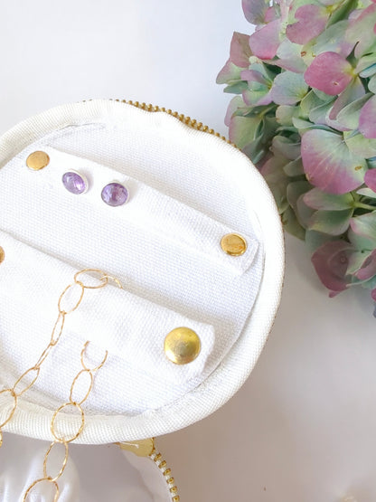 Gold Ginkgo Jewelry Pouch - My American Goods