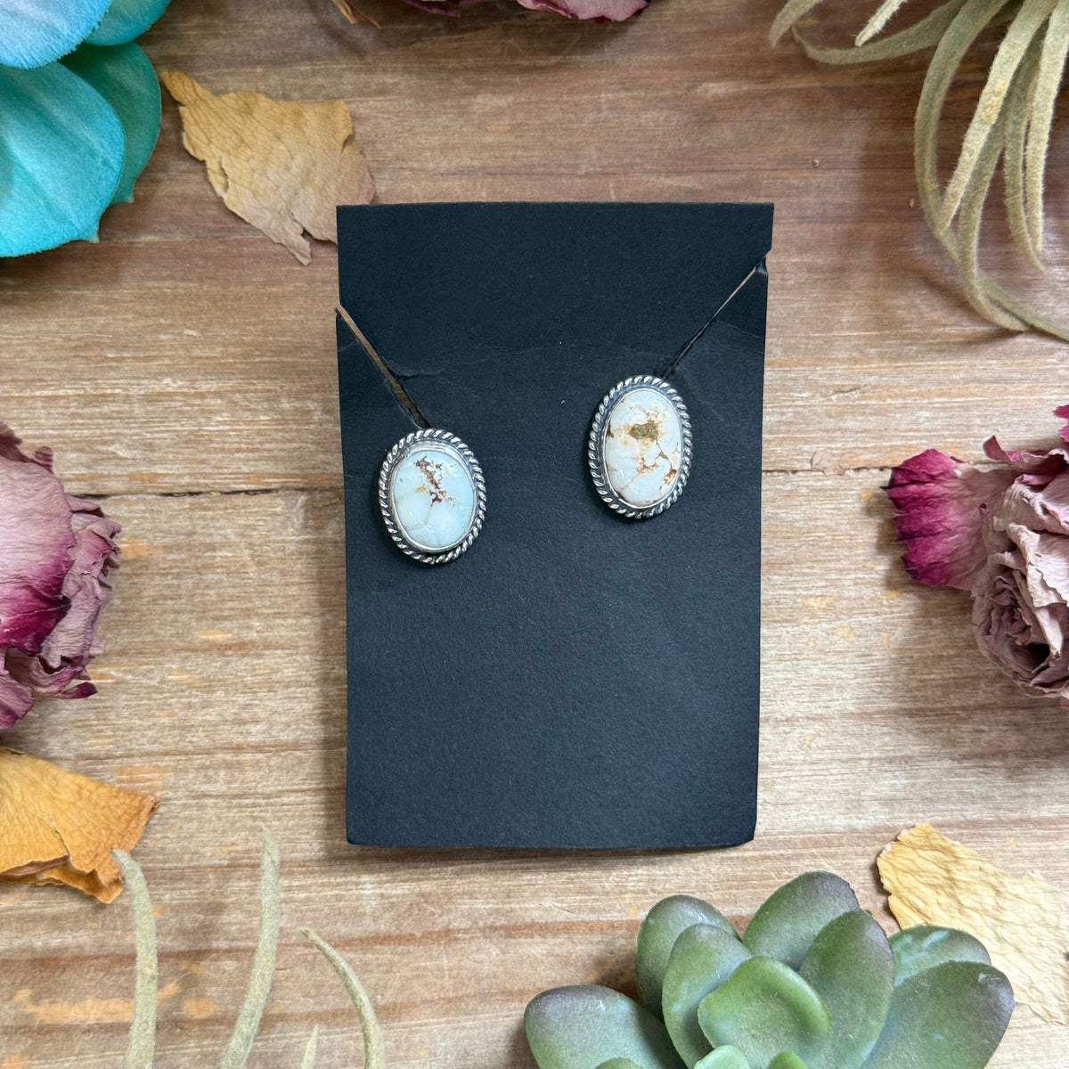 Dry Creek Turquoise Stud Earrings by Jason Ogg