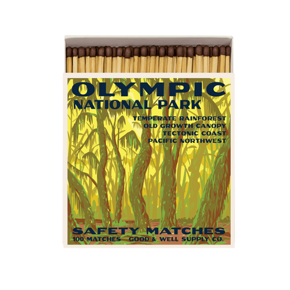 Good &amp; Well Supply Co. Olympic Hoh Rainforest Vintage National Park Cabin Matches