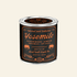 Yosemite candle canister with black and orange design on a white background
