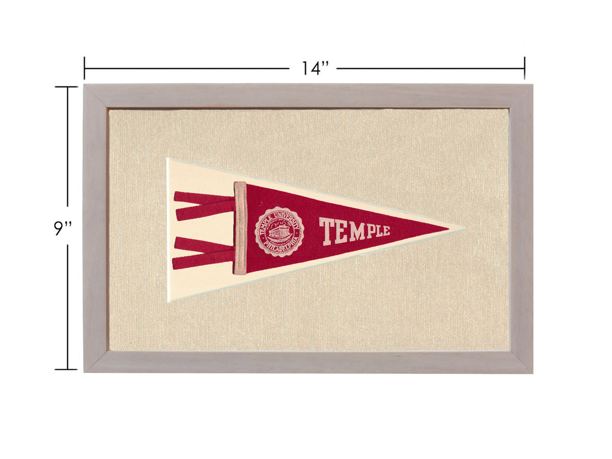 Vintage Temple University Pennant