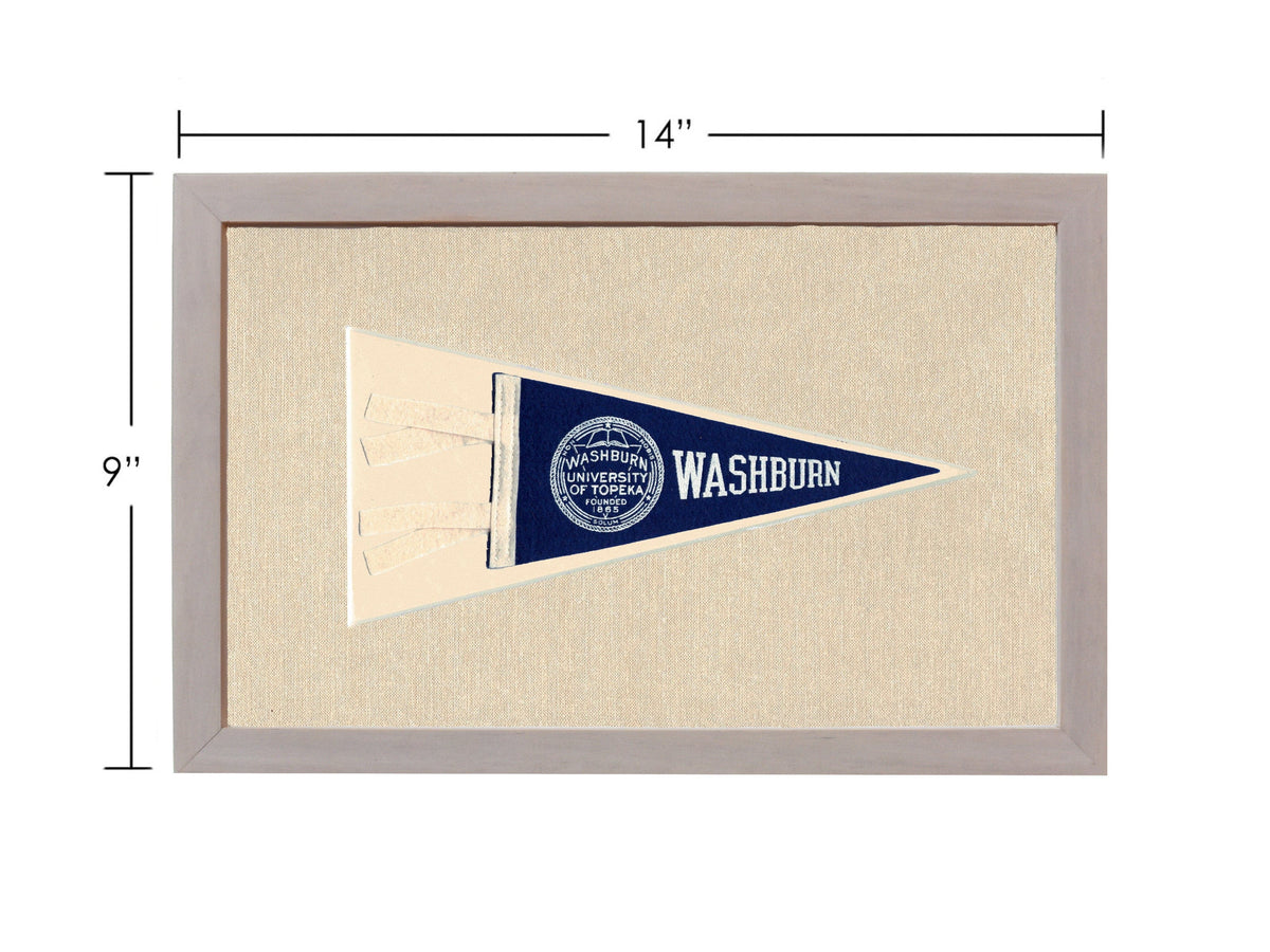 Americana Memories Vintage Pennants and Memorabilia Vintage Washburn University Pennant