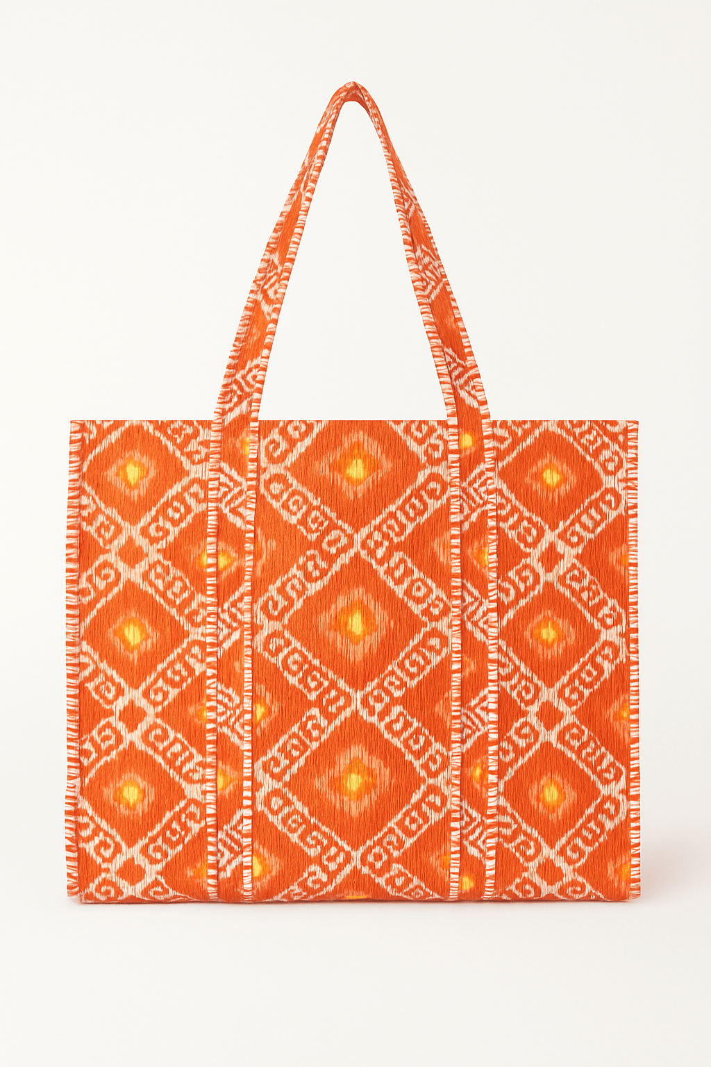 Erin Donahue Tice Tote Bag Orange Zig Zag Tote