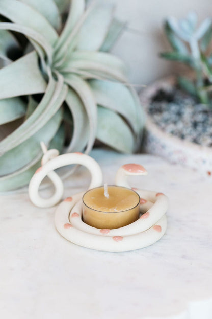 Carter + Rose Sofie Ceramic Snake Tealight Holder