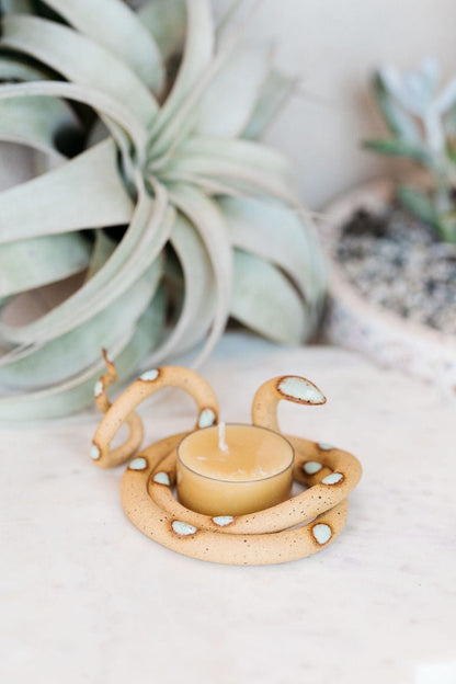 Carter + Rose Selma Ceramic Snake Tealight Holder