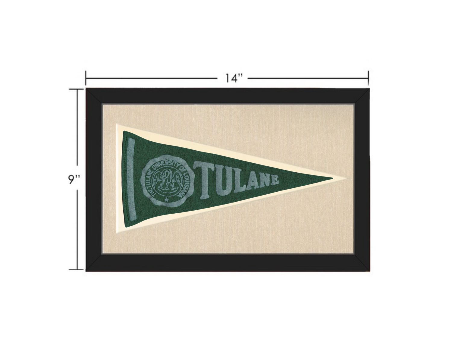 Vintage Tulane University Pennant