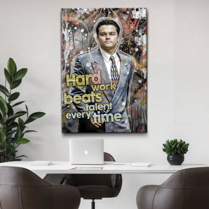 Tailored Canvases Canvas Hard Work Beats Talent Every Time Motivational Wall Sign