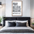 Tailored Canvases Canvas 18x12 inch Medium Premium Gallery Wrapped Matthew 21:22 - Pray Believe Receive Faith Sign II