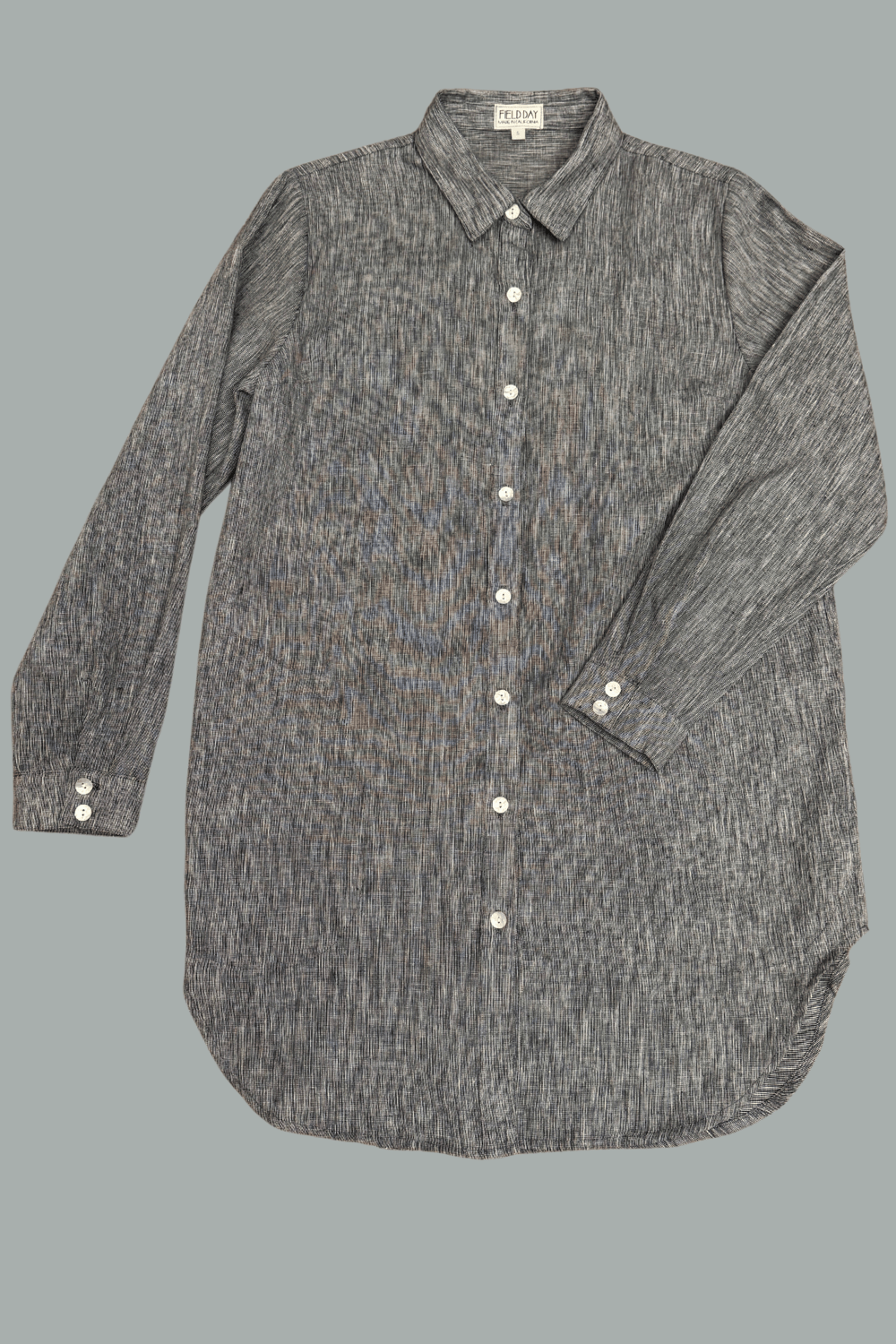 Field Day Top Cora Cover Up in Heatherd Stone Linen