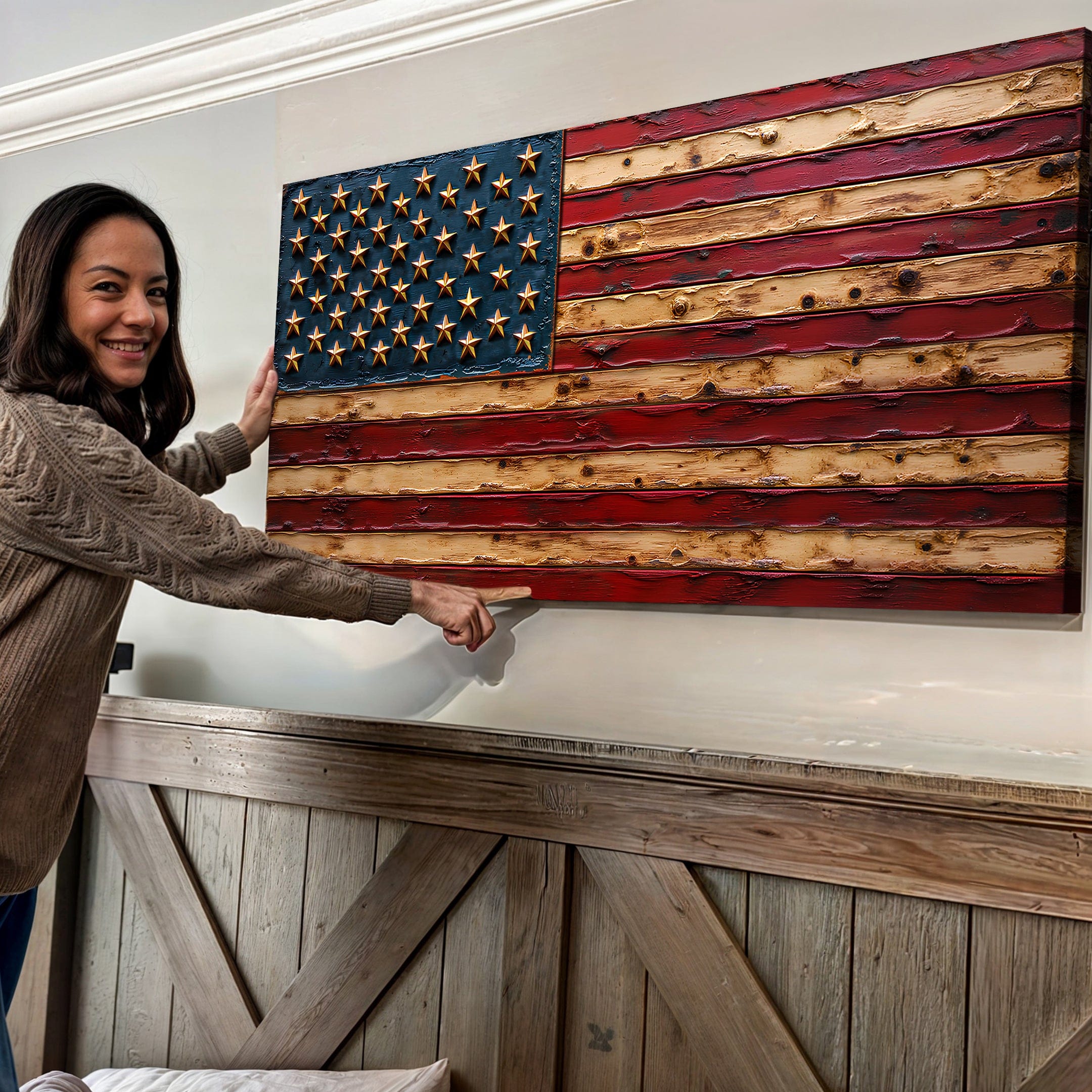 Tailored Canvases Canvas Old Glory American Flag Wall Art