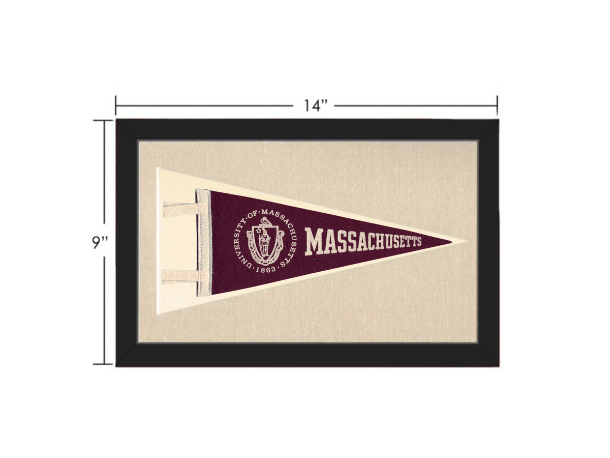Vintage University of Massachusetts Pennant