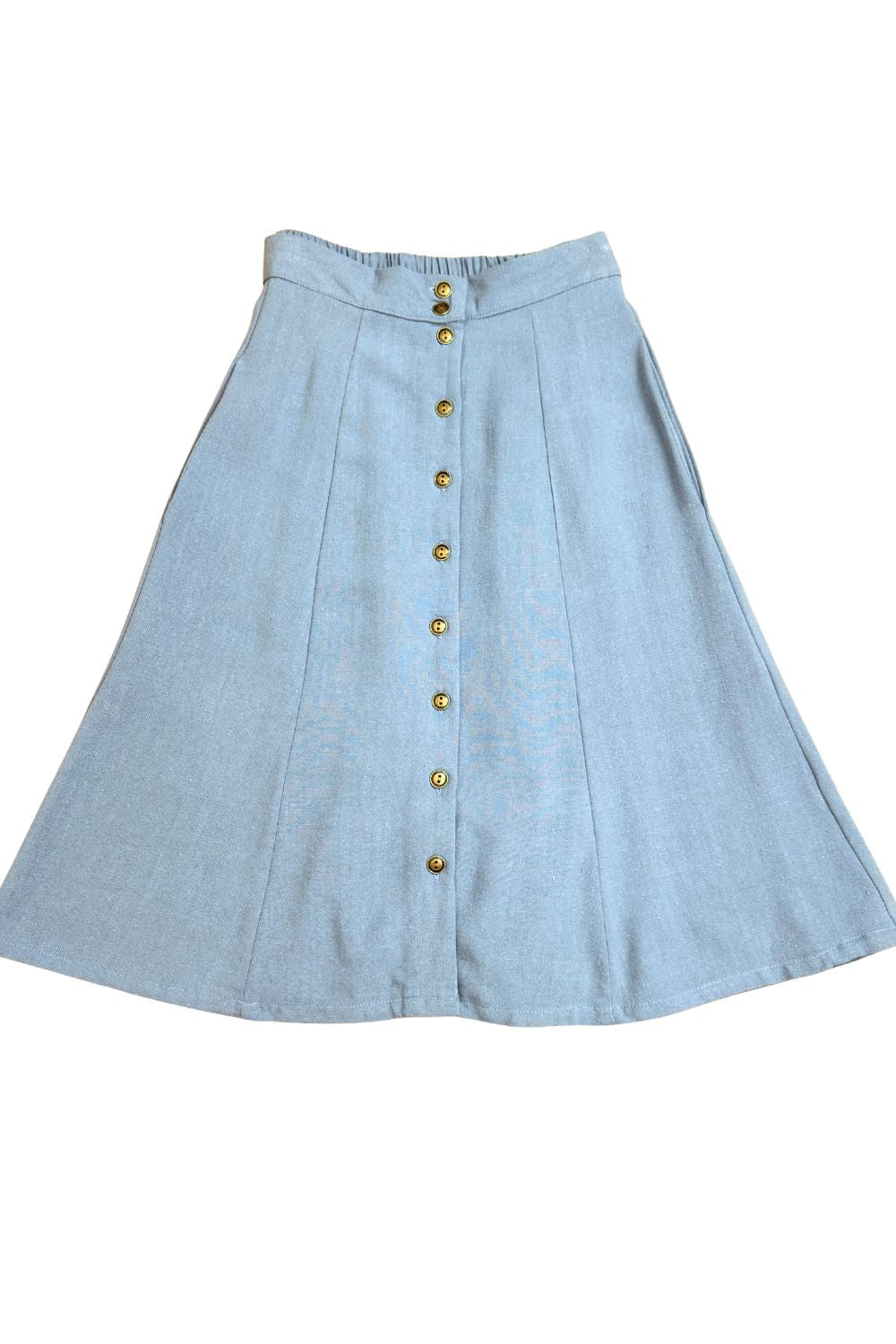 Bae Skirt in Blue Irish Linen