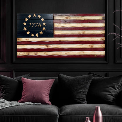 Tailored Canvases Canvas 1776 American Flag Wall Art