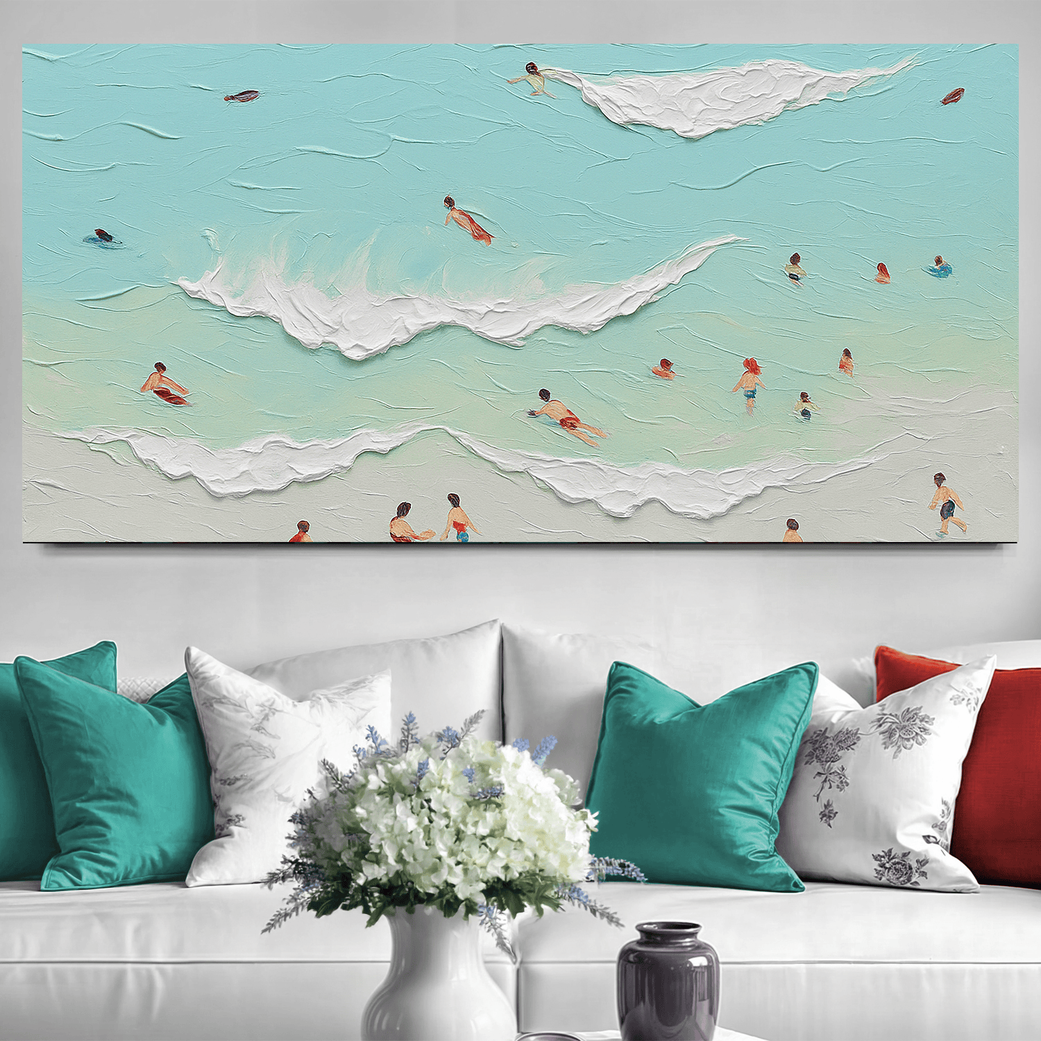 Tailored Canvases Canvas 20x10 inch Medium Premium Gallery Wrapped Beach Days Wall Art X