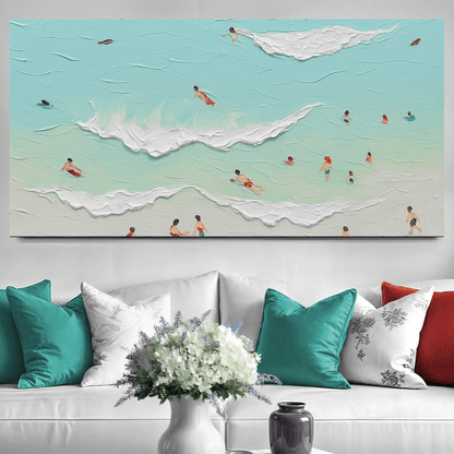 Tailored Canvases Canvas 20x10 inch Medium Premium Gallery Wrapped Beach Days Wall Art X