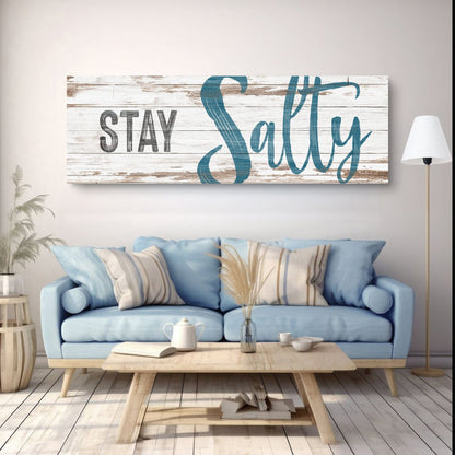 Tailored Canvases Canvas Stay Salty Coastal Sign VIII