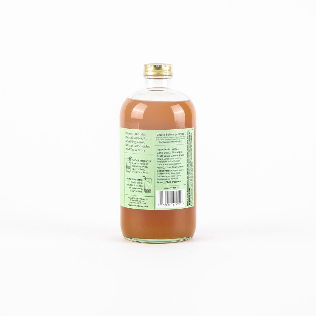 Wood Stove Kitchen Cocktail and Drink Mixers Margarita Spicy Pineapple &amp; Lime Mixer, 16 fl oz