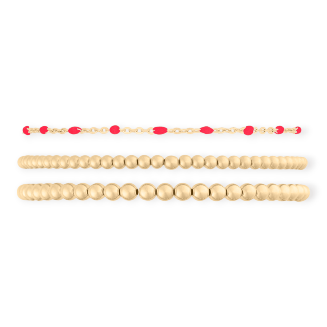 Cuffed by Nano LLC Red Daisy + Juno Bracelet Triple Stack