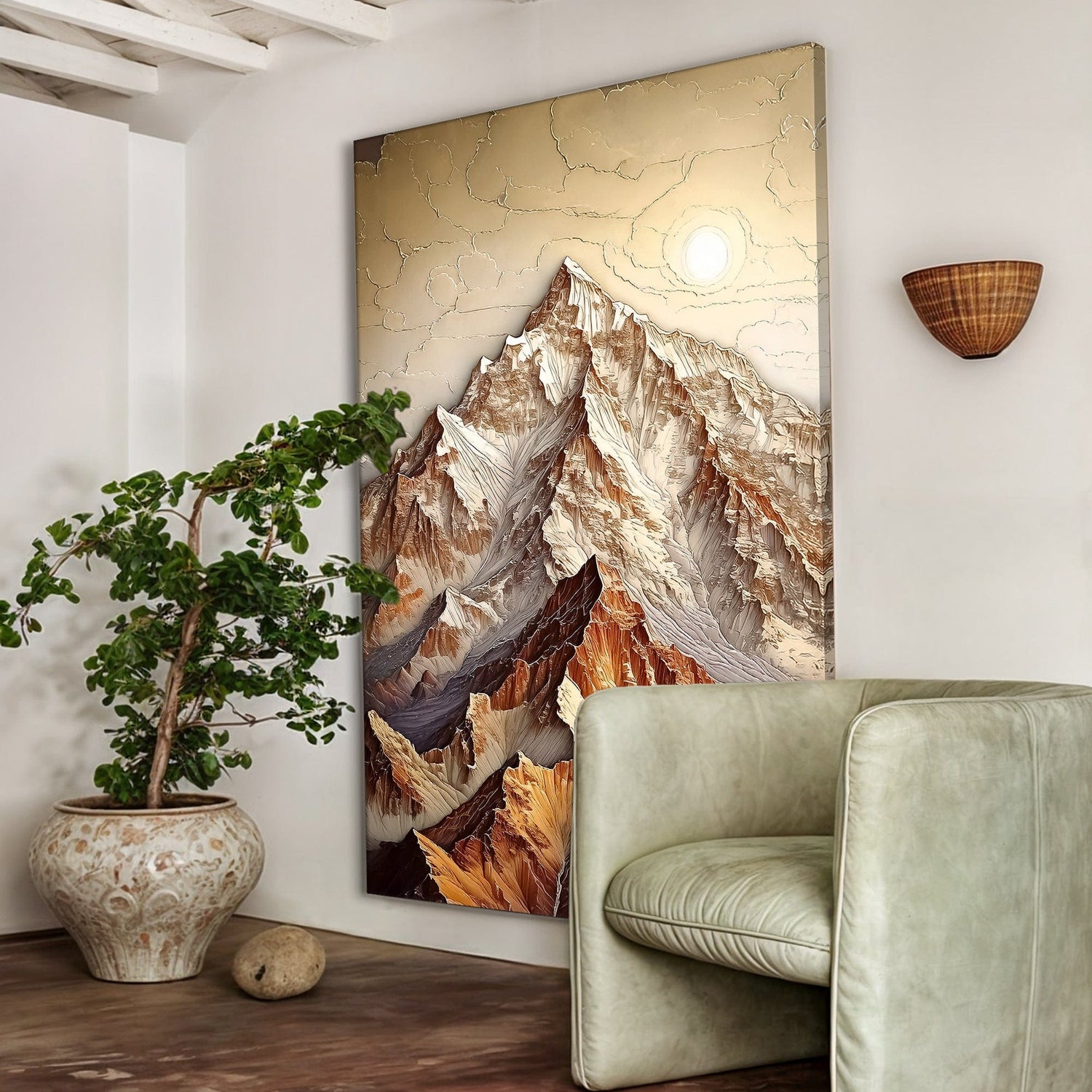 Tailored Canvases Canvas 3D Minimalist Mountain Wall Art
