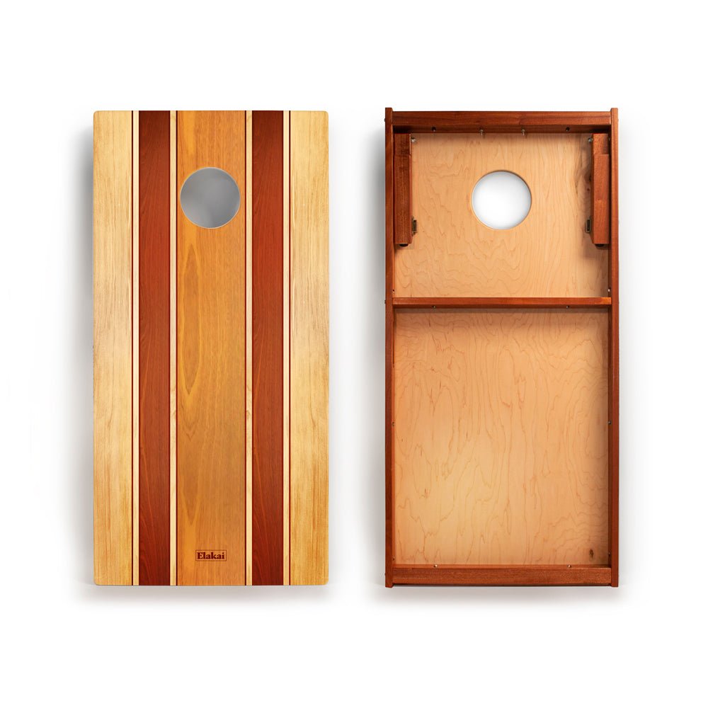 2ft x 4ft Graphic Wood Classic Cornhole Set | Natural Surf Beach Collection