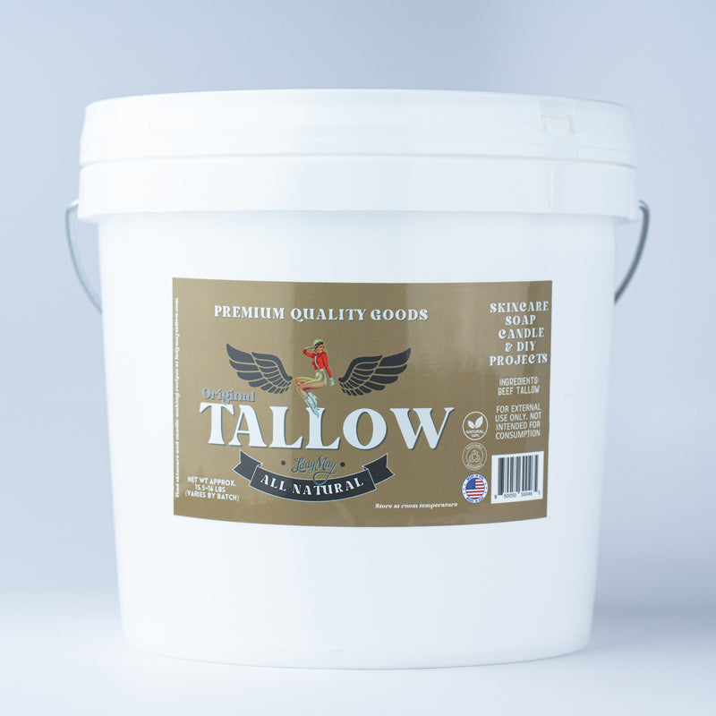 Lady May Tallow Beef Tallow 16lb Unscented Bulk Beef Tallow - 16 Pounds | 100% Natural & Pure