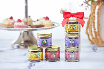 3-Flavor Honey Tea Mini Assortment – Organic Wellness Gift Set (3 x 3 oz)