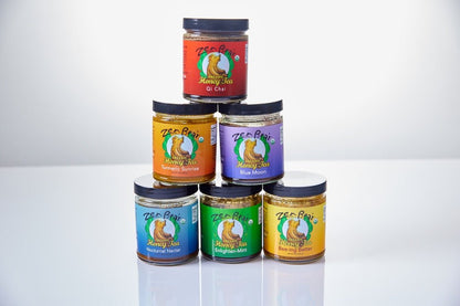 3-Flavor Honey Tea Mini Assortment – Organic Wellness Gift Set (3 x 3 oz)