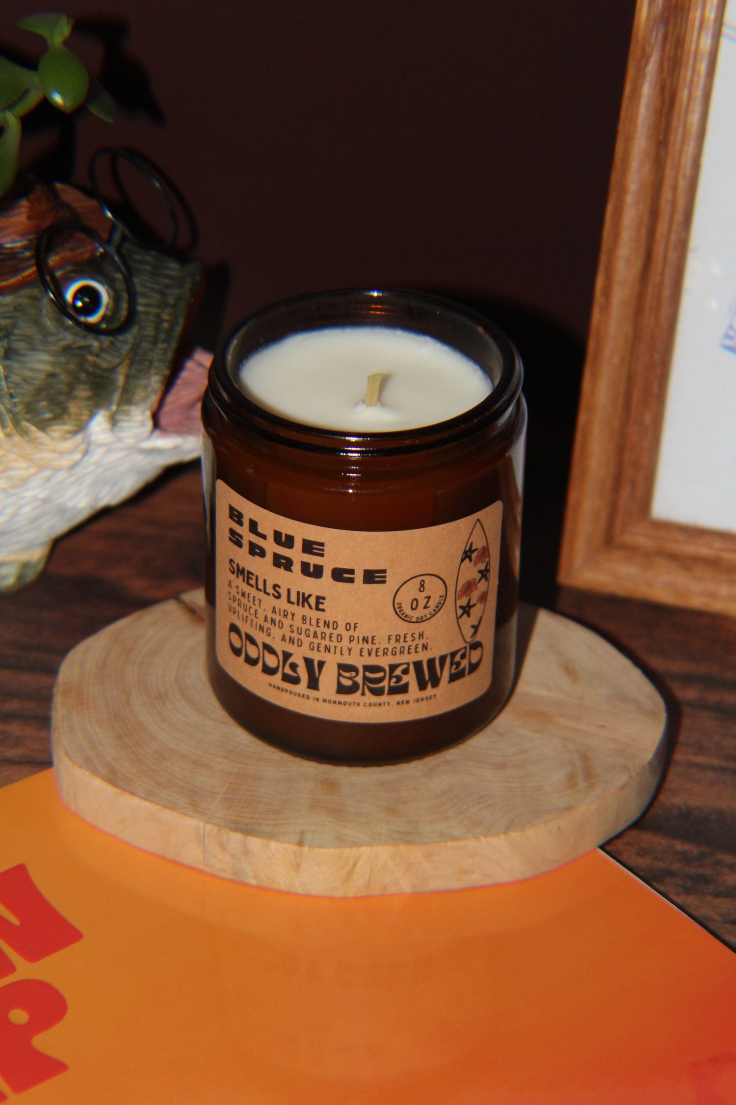 Oddly Brewed Candles Blue Spruce Soy Candle
