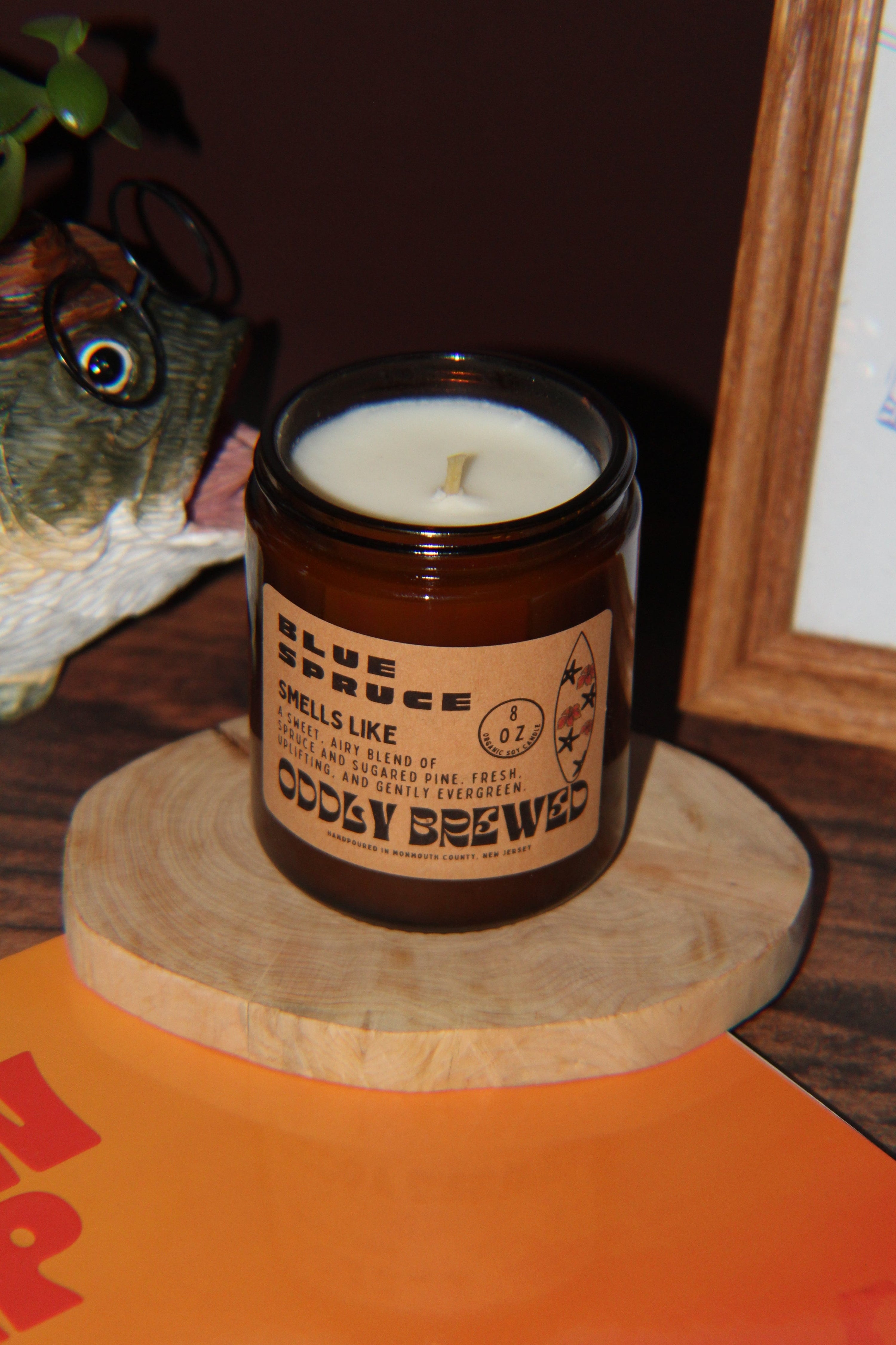 Oddly Brewed Candles Blue Spruce Soy Candle