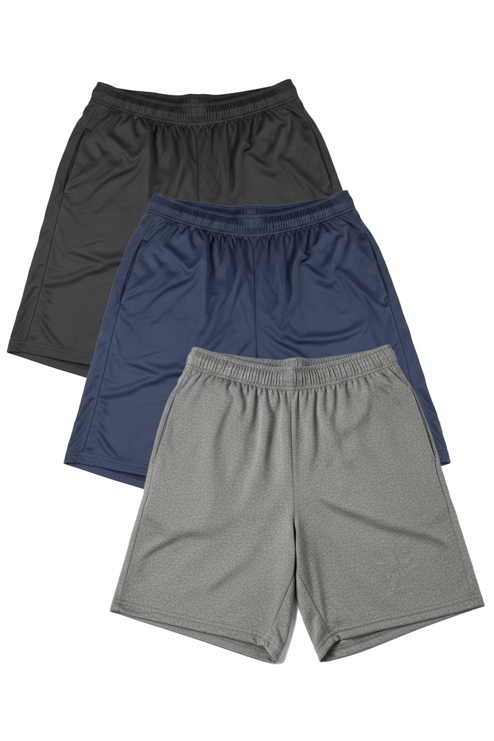 WSI Sportswear Performance Shorts M / Multicolor 3-Pack Microtech™ 8" Inseam Gym Short