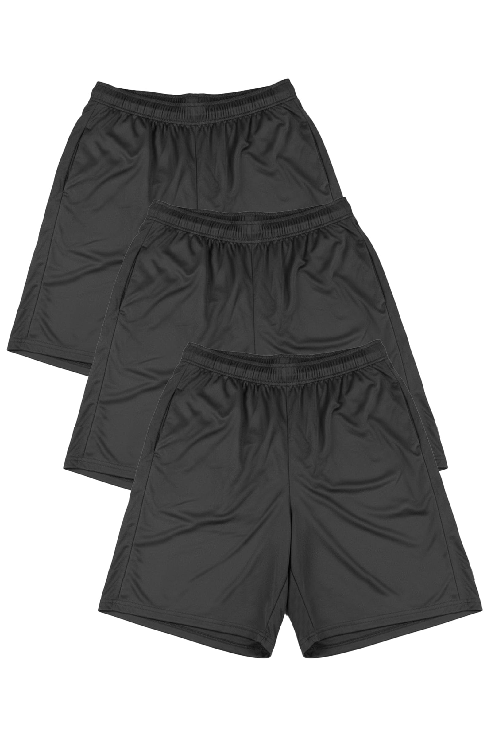 WSI Sportswear Performance Shorts M / Black 3-Pack Microtech™ 8" Inseam Gym Short