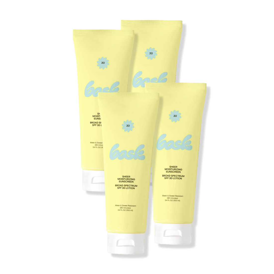 Bask Suncare Reef Safe Sunscreen SPF 30 Lotion 4-Pack